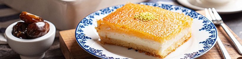 طرز تهیه بسبوسه‌ی خامه‌ای؛ کیک خیس لذیذ مصری