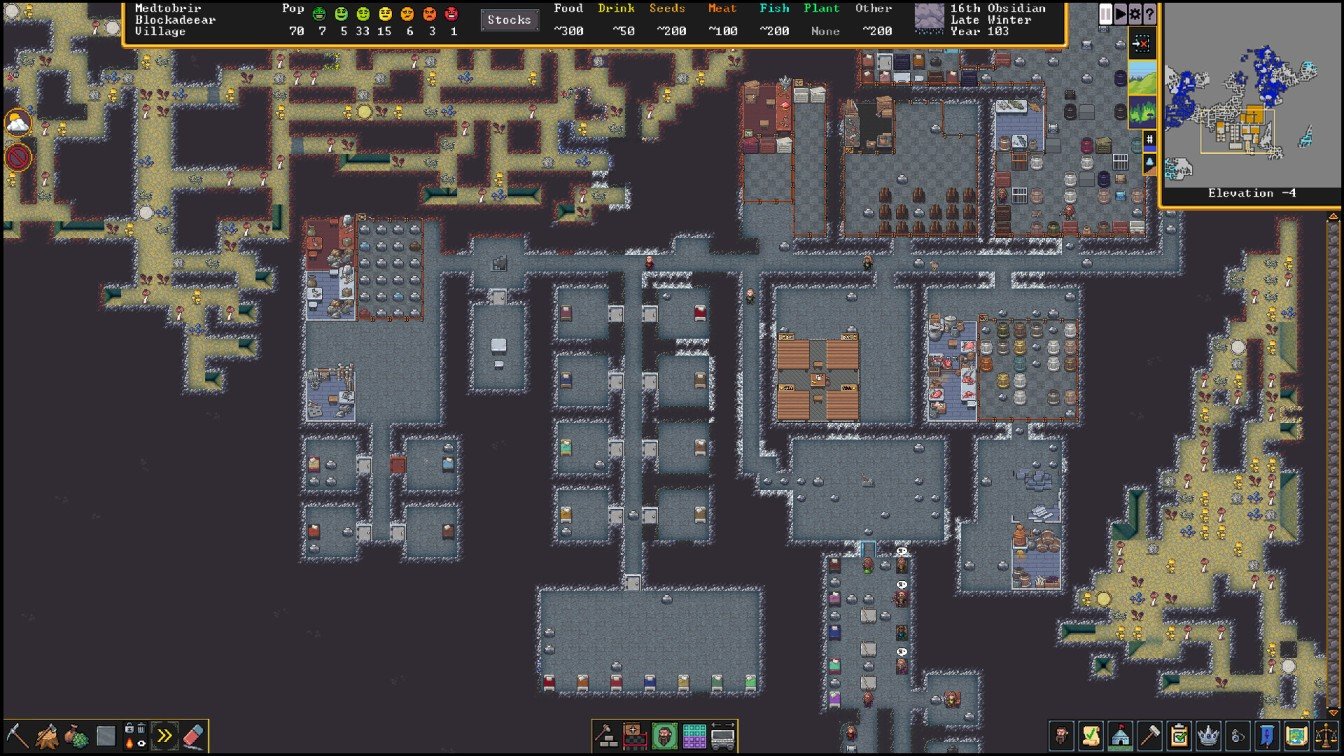تصویری از بازی کامپیوتر Dwarf Fortress یکی از سخت ترین بازی های دنیا
