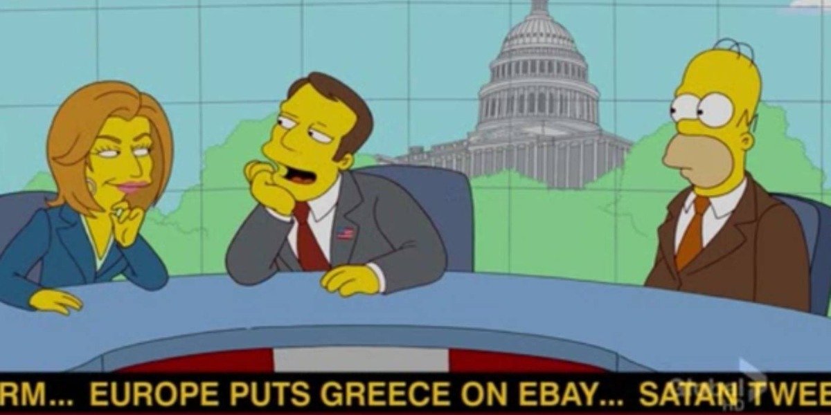 بحران بدهی یونان پیش‌بینی سریال سیمپسون‌ها