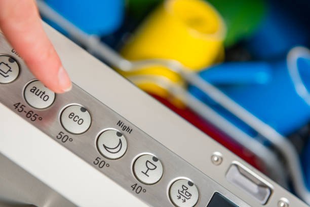 setting button in dishwasher machine