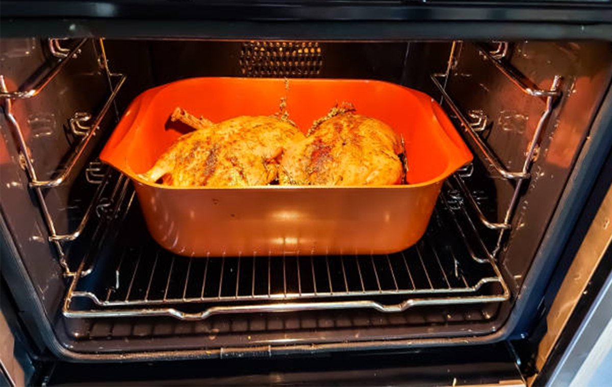 Cooking chicken in a toaster oven