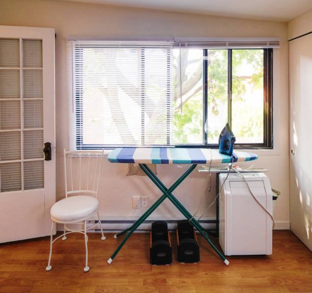 ironing table in room