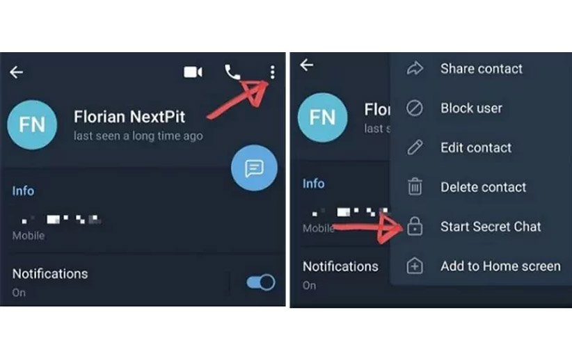 چت مخفی تلگرام کجاست