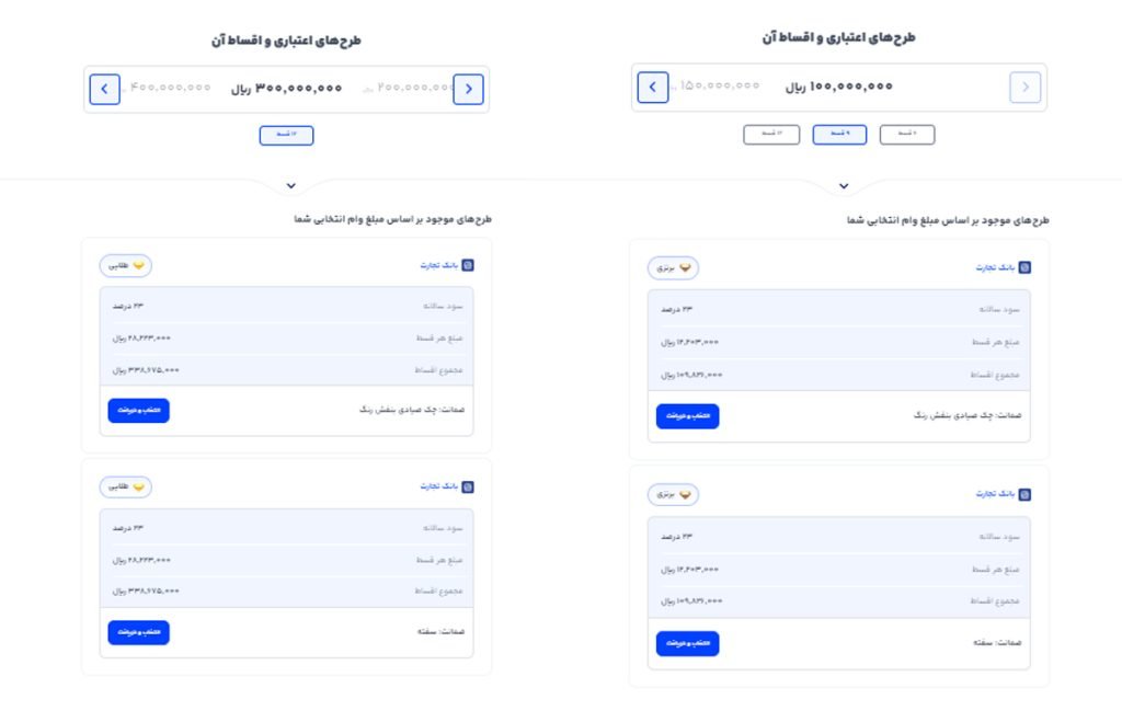 انواع وام اعتباری دیجی‌پی