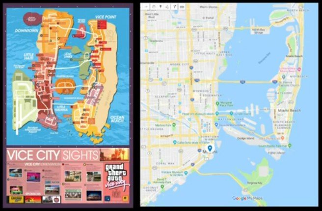 Grand Theft Auto Vice City map