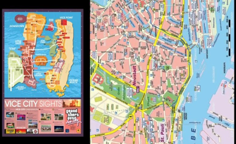 Grand Theft Auto Vice City map