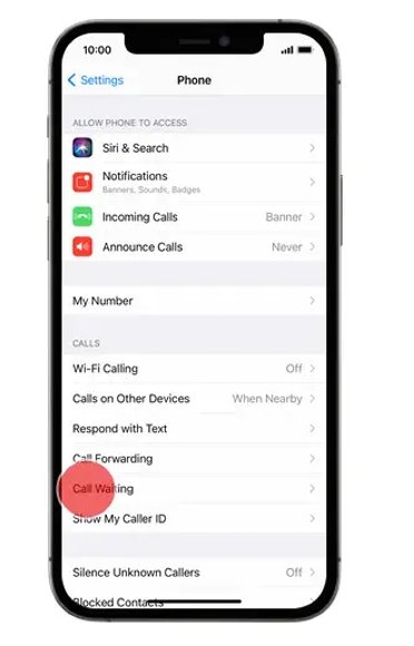 انتظار تماس و انتقال تماس در iPhone