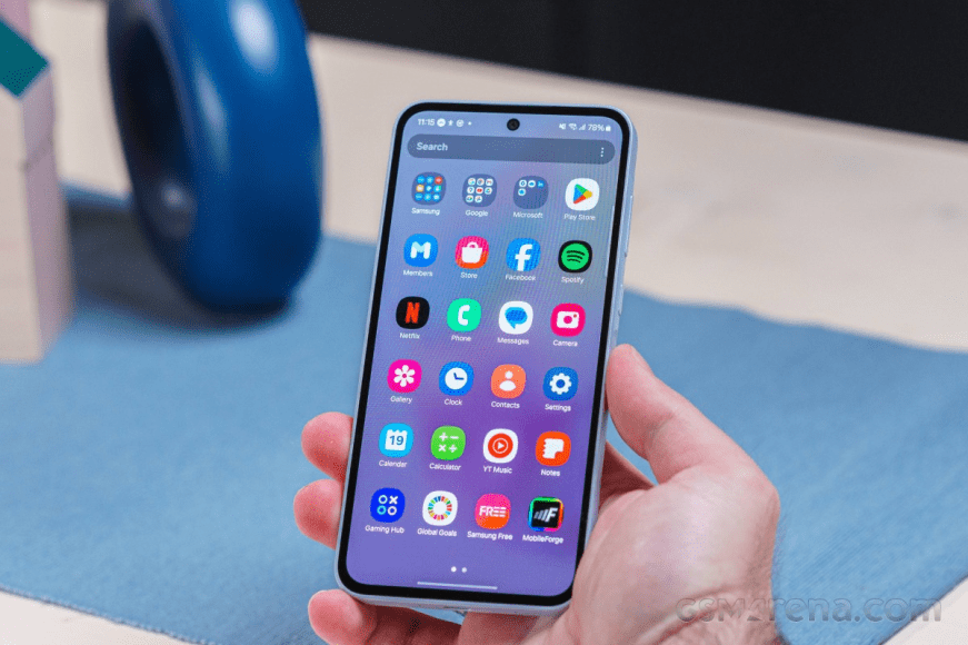 رابط کاربری و فهرست برنامه‌های گوشی سامسونگ Galaxy A35