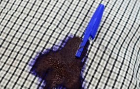 pen stain on clothes