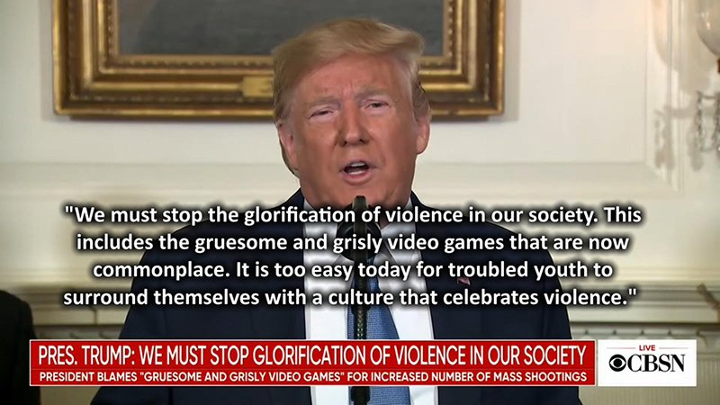 trump on video games