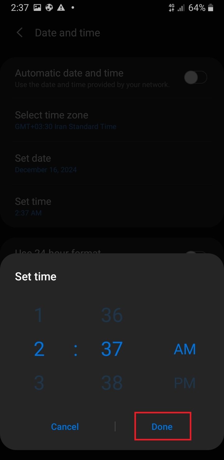 چطور ساعت گوشی سامسونگ را تنظیم کنیم؟ - 2
